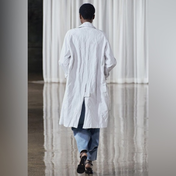 Zara Wrinkled Trench Coat ZW Collection Jackets - Picture 5 of 9